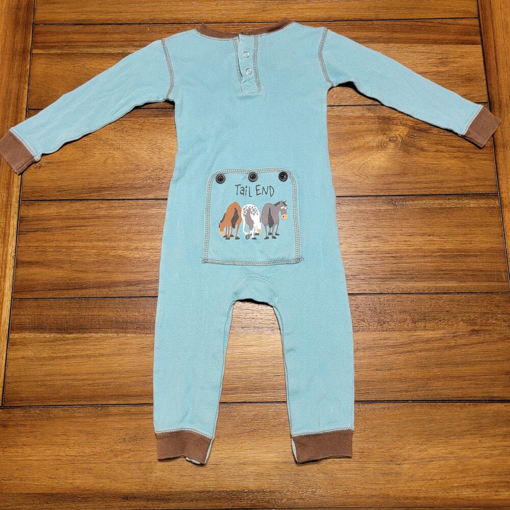 Flap Jack LS Blue Infant Jumper w/ Faux "Tail End" Rear Flap - Size 18 Mo
